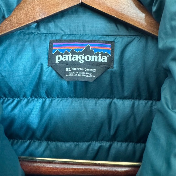 Patagonia Down Sweater Puff Jacket in Dark Borealis Green Full Zip Mens XL - Picture 3 of 10